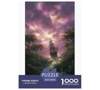 Galeone del Cielo Viola Puzzle 1000 Pezzi 70x50cm/1000pcs Gioco Di Rilassamento Per Famiglie Educativo Creativo Regalo Per La Decorazione