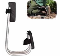 galeyyu Ginocchiera per il giardinaggio, ginocchiera con seduta imbottita, per il giardinaggio, in acciaio inox, per il ginocchio, per la protezione dei piedi e delle gambe, colore nero