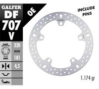 Galfer Disco Freno Anteriore ROUND FIXED 320x4.5mm BMW K 1200 GT IZQ/LEFT 2006
