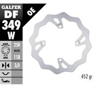 Galfer Disco Freno Anteriore WAVE FIXED 250x3mm SUZUKI RM 250 Z 2007 > 2012