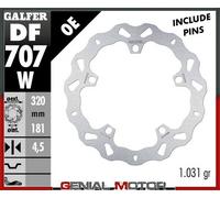 Galfer Df707w Fixed Wave Brake Disc Argento 320 x 4.5 mm