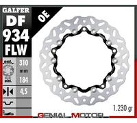 Galfer Df934flw Wave Floating Brake Disc Argento 310 x 4.5 mm