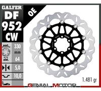Galfer Df952cw Wave Floating Brake Disc Argento 330 x 5 mm