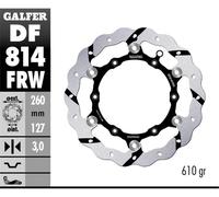 Disco Galfer Saluto nuoto DF814FRW da corsa scanalata 260 x 3 mm anteriore