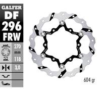 Galfer Df296frw Wave Floating Brake Disc Argento 270 x 3 mm