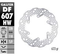 Galfer Df607hw Fixed Wave Brake Disc Argento 220 x 5 mm