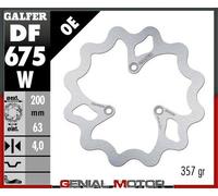 Galfer Disco Freno Posteriore Wave Fixed 200X4mm Rieju Tango Road 250 2009>2011