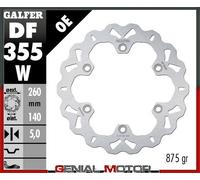 Galfer Df355w Fixed Wave Brake Disc Argento 260 x 5 mm
