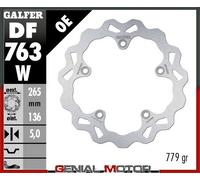 Galfer Df763w Fixed Wave Brake Disc Argento 265 x 5 mm