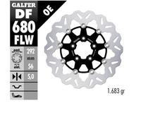 Galfer Floating Wavy Front Brake Disc Rotor Harley Davidson FXCWC Rocker C 08-1
