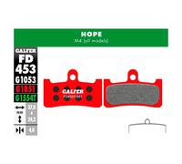 Galfer Plaquettes De Frein pour Hope M4 Rouge Advanced, Pastiglie Freno Adulto Unisex, Rosso, Taglia Unica