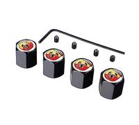GALGAN 4 Pezzi Auto Pneumatici Cappucci delle Valvole Compatibile con per Fiat Abarth 595 Abarth 500 Abarth 124 Spider Tappi Parapolvere Valvole Pneumatici Accessori,D