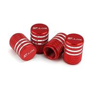 GALGAN 4 Pezzi Auto Pneumatici Cappucci delle Valvole Compatibile con per Ford ST-Line Focus23 Mondeo Kuga Mk4 Fiesta Mk3 Tappi Parapolvere Valvole Pneumatici Accessori,C