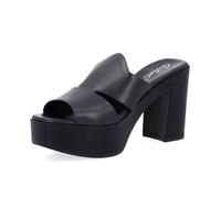 Galieti Sabot in pelle con plateau e tacco effetto legno 11 cm