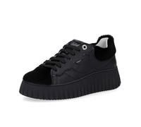 Galieti Sneaker in pelle con inserti in cavallino e suola 5cm