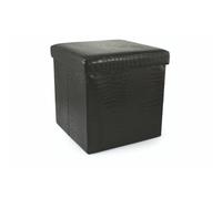 Galileo Casa 2173295 Pouff Pieghevole Contenitore, MDF, Coccodrillo, 38x38x38 cm
