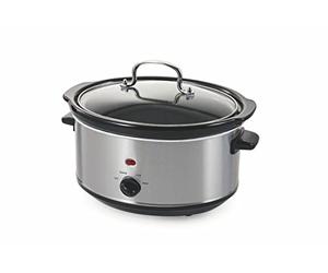 Galileo Casa 2187876 Slow Cooker Pentola Elettrica in Acciaio, 200W, Argento, 3.5 l