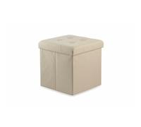 Galileo Casa 2191277 pouff Contenitore Ecopelle Tortora 37.5x37.5x38cm, Grigio