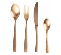 Galileo Casa 5912881 Set Posate In Acciaio Inox Finitura Oro Satinato, 24 Pezzi