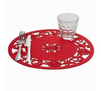 Galileo Casa Fiore Set Sottopiatto e Sottobicchiere, Feltro, Multicolore, 33x33x0.5 cm, 2 unità