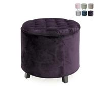 Galileo Casa Pouf Contenitore Velluto Verde 55x55cm