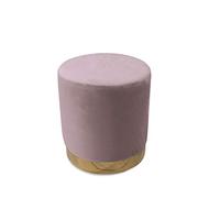 Galileo Casa Pouff 46x48 cm rosa cipria effetto velluto, XL