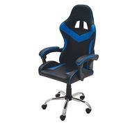 Galileo Casa Sedia gaming con ruote blu e nera
