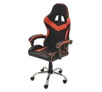 Galileo Casa Sedia gaming con ruote rossa e nera