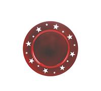 Galileo Casa Stella Sottopiatto, Melamina, Rosso, 33x33x2 cm, 6 unità