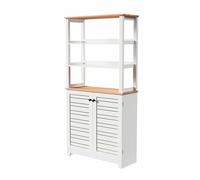 Galileo Mobile alto con 3 ripiani e 2 ante in legno mdf laccato 80x30xh. 160 cm, Sìordine