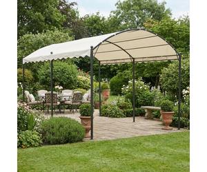 Galileo Pergola da Esterno in Metallo/Poliestere Dimensioni 3x4 mt colore Ecrù - Esté