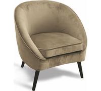 Galileo Poltrona Moderna in Velluto 74x66x77 Tortora