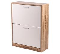 Galileo scarpiera, Bianco + Legno Naturale, Standard