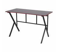 GALILEO Scrivania gaming 120x60x76 cm, piano in legno MDF, struttura in ferro, due passacavi