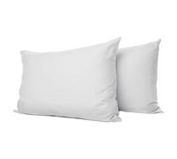 GALILEO Set 2 federe Cuscini 82x52 cm in Cotone, Bianco, Sibilla