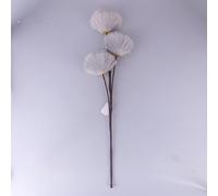 GALILEO Set 6 Ramo Decorativo Artificiale con soffioni in Poliestere e plastica PE h. 80 cm, Grigio Perla, Sibilla