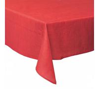 GALILEO Tovaglia 140x140 cm antimacchia, effetto lino, 6 posti tavola, rosso, Solid Sibilla