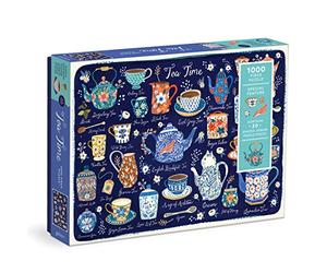 Galison 9780735374935 Tea Time Jigsaw Puzzle, Multicoloured, 1000 Pieces
