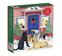 Galison Mudpuppy Puzzle Piazza del cottage di Natale – 1000 pezzi – Scatola quadrata