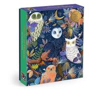 Galison Owls At Dawn 1000Pc Foil Puzzle Book NUOVO