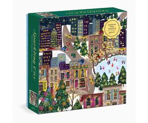 Galison - Puzzle Metallo scintillante della città - 1000 Pezzi