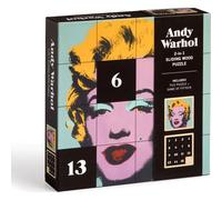 galison Puzzle scorrevole in legno Andy Warhol: Marilyn 2in1 (16 pezzi