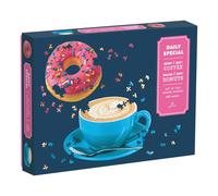 Galison Puzzle Speciale 2 in 1 Donut e Caffè