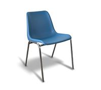 GALIZIA PRIME Sedia Sala d'Attesa e Conferenze Senza Braccioli, Sedie Ufficio Ospiti con Gambe Fisse, Impilabili, Arrivano Già Montate, Sedie per Ufficio Economiche, Prodotte in Italia (BLU AVION, 2)