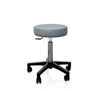 GALIZIA Prjme Sgabello Girevole Centro ESTETICO, STUDIO MEDICO, DENTISTICO E PODOLOGO, LABORATORIO, Ruote PARQUERT, Regolabile in altezza 58/75CM. A Gas, ECOPELLE LAVABILE 100 (GRIGIO)