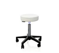 GALIZIA Prjme Sgabello Girevole Centro ESTETICO, STUDIO MEDICO, DENTISTICO E PODOLOGO, LABORATORIO, Ruote PARQUERT, Regolabile in altezza 58/75CM. A Gas, ECOPELLE LAVABILE 100 (PANNA)