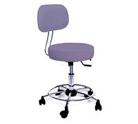 GALIZIA Sgabello da Lavoro per centri estetici ambulatorio Medico e dentistico, tatuatori, con Ruote, 360°, Imbottitura altezza 7cm D37 Finta Pelle (LILLA)