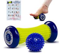 Gallant® Rullo massaggiatore per piedi con palla per massaggio con punte rigide, rullo muscolare per punti di innesco dei tessuti profondi, rullo massaggiante portatile per il trattamento della