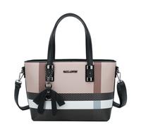 Gallantry, Borsa a Spalla per Donna con Motivo Grafico e Nodo Decorativo, Nero