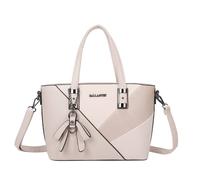 Gallantry, Borsa da Donna Decorata con Fiocco a Motivo Geometrico, Beige